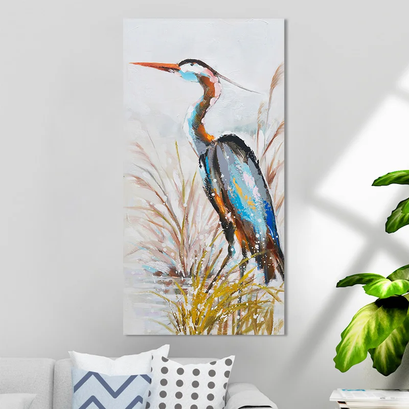 Amazon hot selling handmade canvas wall art oil painting art for living room