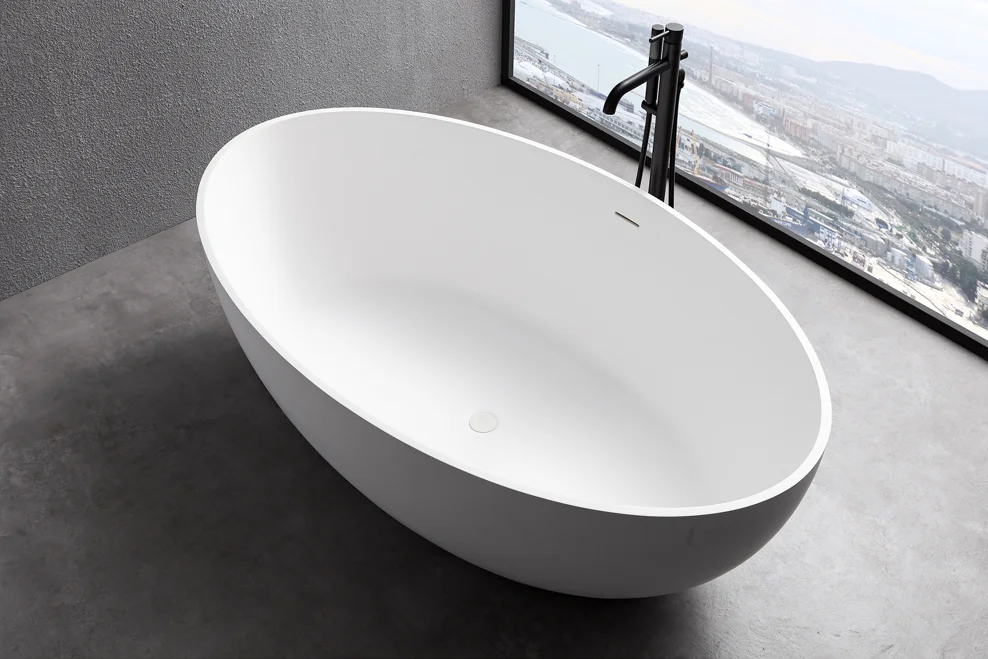 1700mm artificial stone solid surface freestanding 40 inch extra wide bathroom adult bathtub