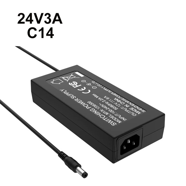 72W 12v 6a 24v 3a AC/DC Power adapters/AC/DC switching power supply