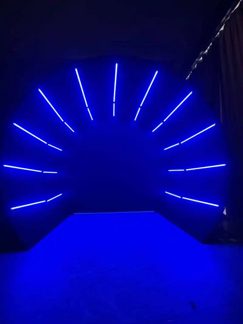 Блестящая надувная модная 360 фотобудка со светодиодными огнями