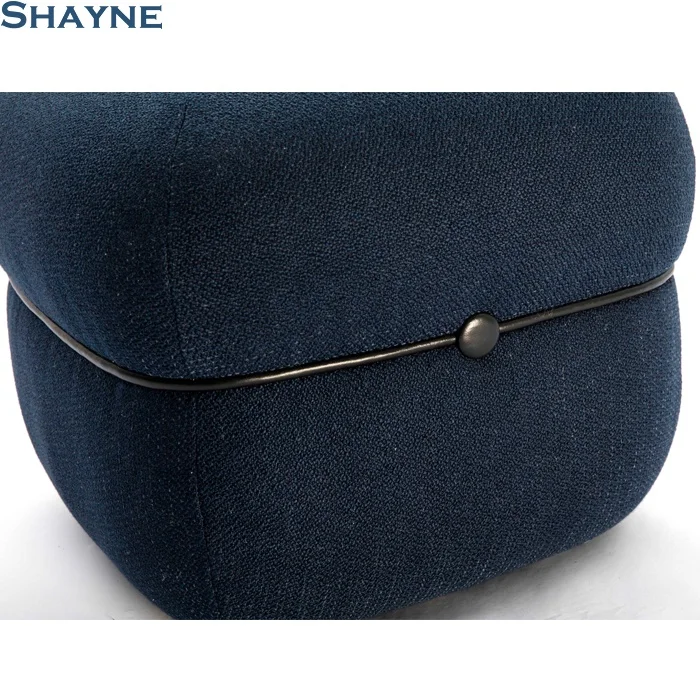 KT Shayne ODM China Factory Luxury High End Customize Public Company American Style Modern Ottoman Square Storage