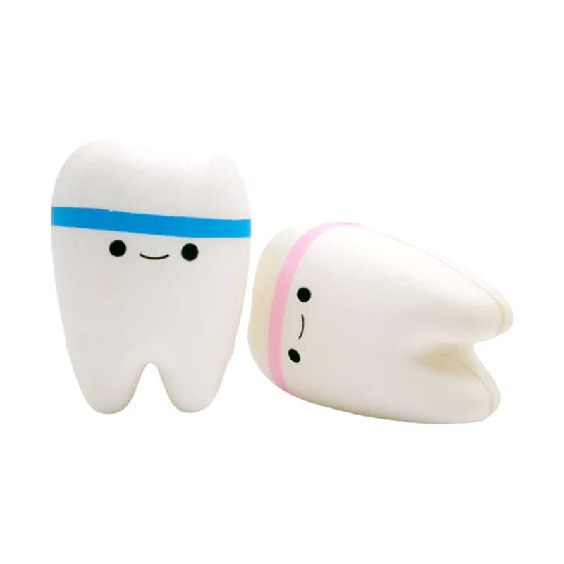 Competitive Price Promotion Stress Reliever Balls Tooth-shaped PU Foam Anti Stress Ball for Business