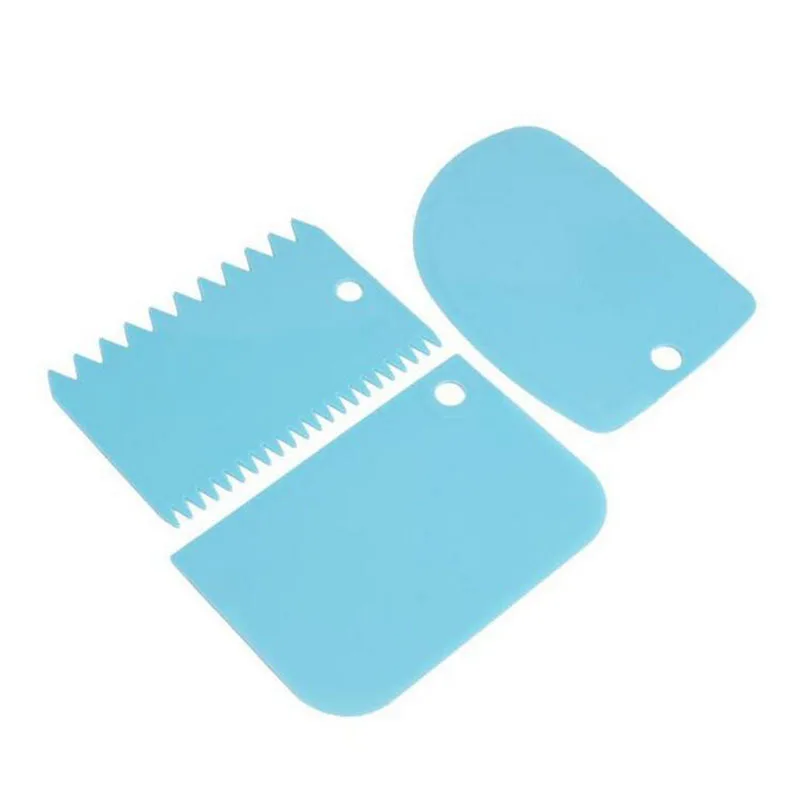 Factory Wholesale Dough Cutting Plastic Scraper 3 Piece One Set Cake BakingTools Cake Decorating Accessories Baking Cutter