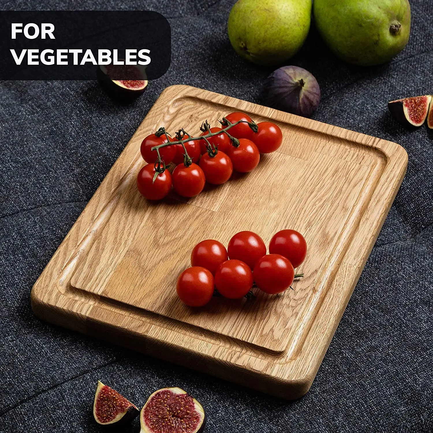 Combohome Large Reversible Multipurpose Thick Oak Wood Chopping Cutting Board