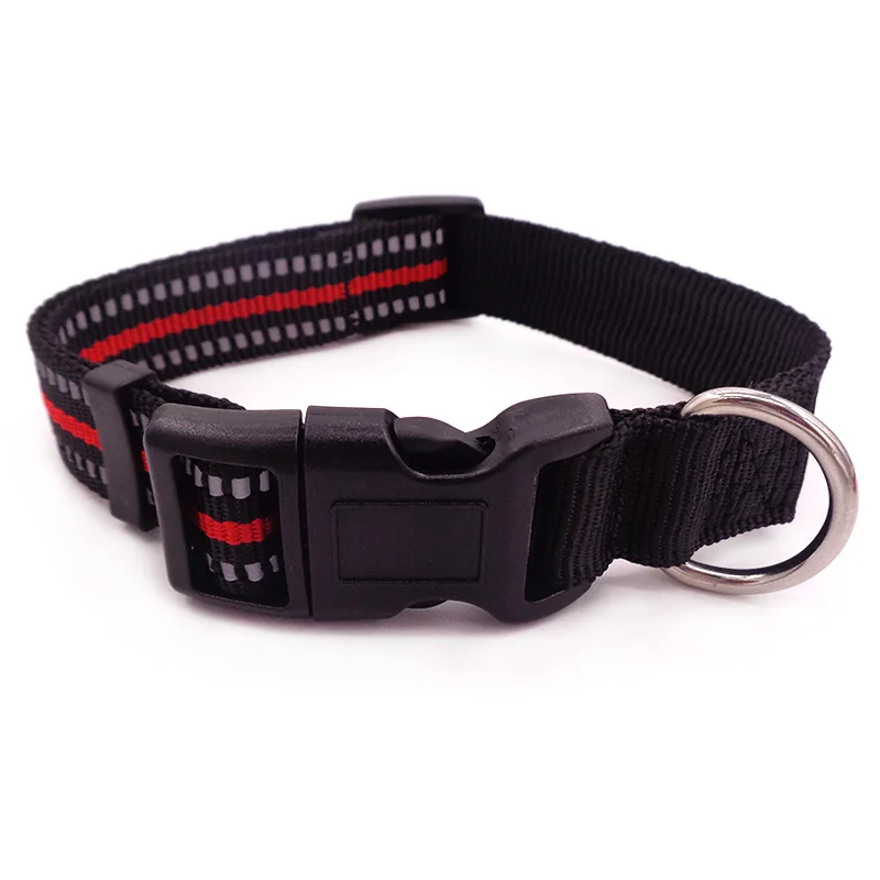 Manufacturer Custom Soft Adjustable Nylon Reflective Dog Collar
