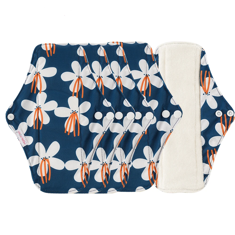 Women Panty Cloth Liner Sanitary Napkin Reusable Flow Hygiene Heavy Period Washable Organic Bamboo fiber Soft Mestrual Pads