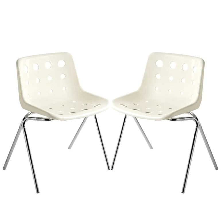 Korea ins cheese chair medieval furniture hollow hole backrest chair metal leg modern dining room chairs