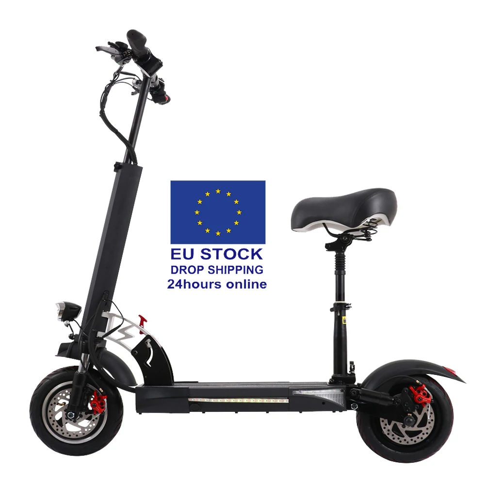 Europe Stock  2021 sit down escooter 10 inch 15ah dual wheele electric scooter suppliers eu warehouse foldable for adults