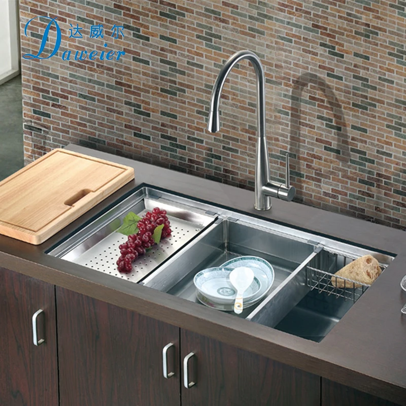 workstation Durable washing sink for kitchen Single Bowl kitchen basin sink Stainless Steel Kitchen Sinks