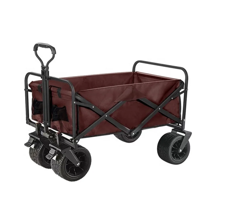 Camping cart trolley foldable outdoor camping trailer collapsible trolley car portable folding picnic camping accessories