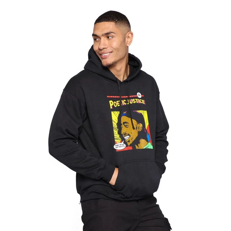 hot seller high quality customized logo black pink pull over unisex fleece polyester oversized men graphic hoodie