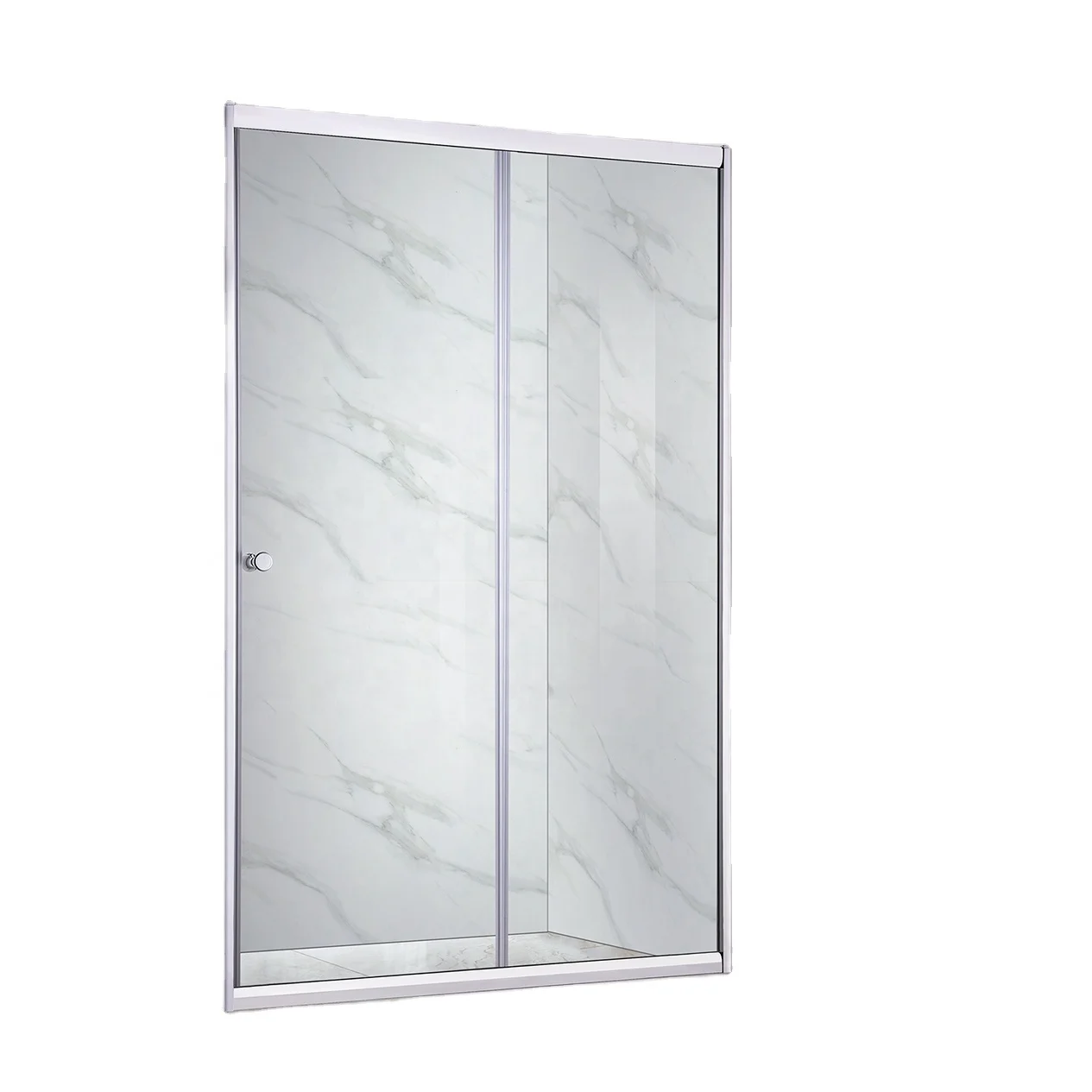 Недорогой экран для душа, фиксированное стекло и одна раздвижная дверь