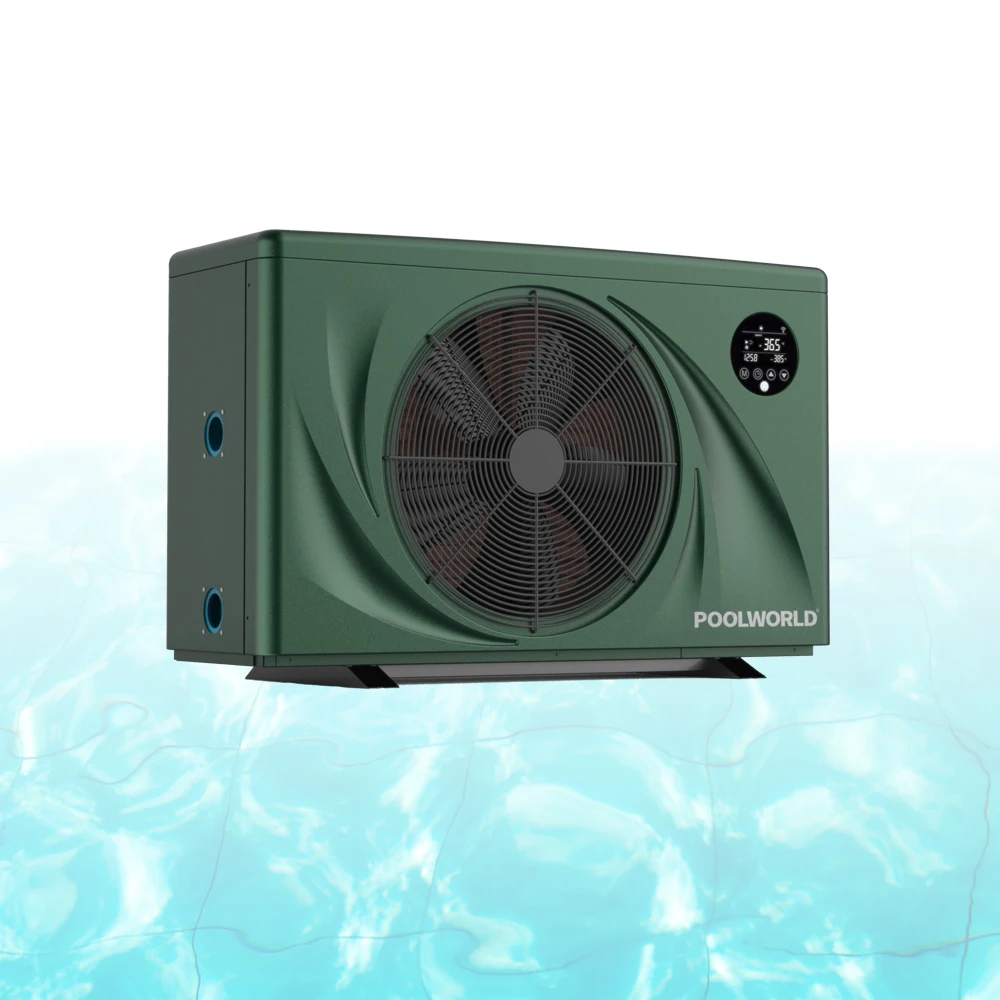 China supplier New Design R32 Full Inverter heat pump housed outdoor swim pool equip heat pump pool