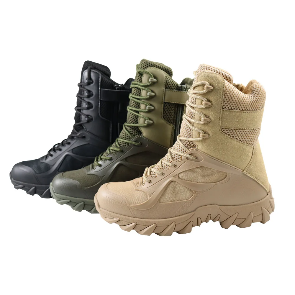 SONICE Upgrade New Outdoor Training Tactical Desert Boots Waterproof Strong Grip Marching Combat Boots Men Tactical Boots