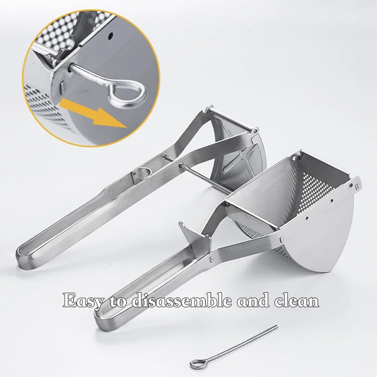 Stainless Steel Heavy Duty Squeezer Lemon Lime Citrus Squeezer and Vegetables Potato Masher Ricer