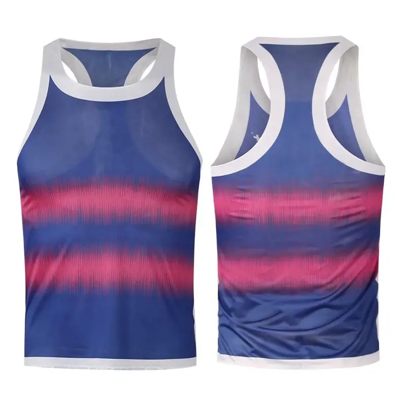 Logo Training Vest Mens Chest Bag Vest High Quality Cheap Price Suitable Customized Summer 100% Polyester Fabric Unisex Knitted