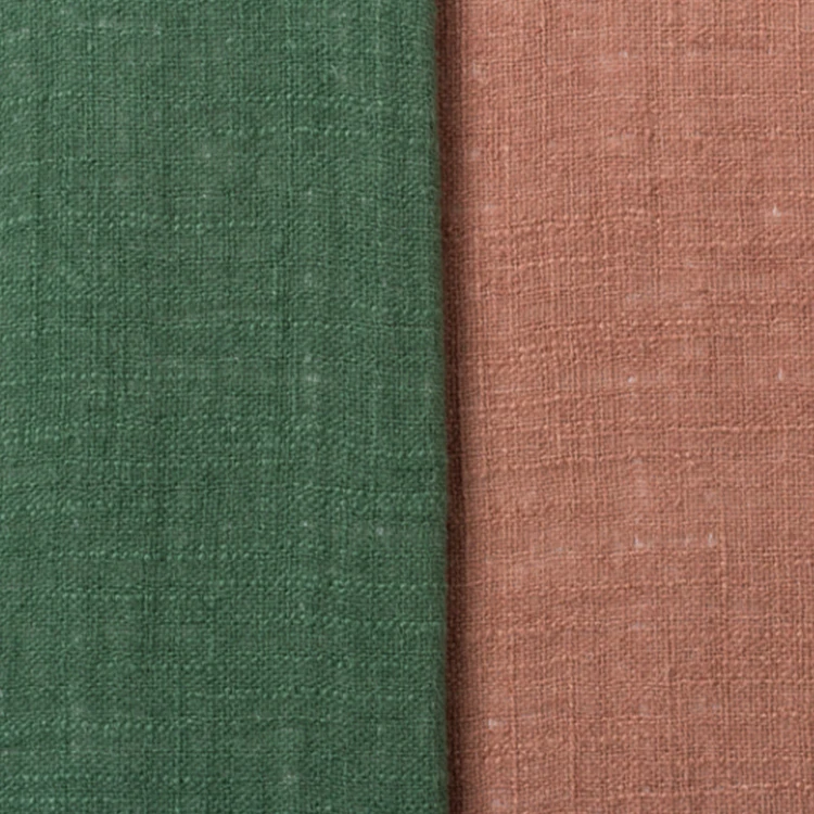 High performance special double slubbed fabrics 36% linen 64% cotton blend soft cotton linen fabric for designing clothing