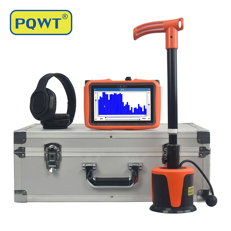 PQWT-L2000 Acoustic Pipe Leak Detection Device 5m Plumbing Tools Underground Pipeline Water Leak Detector