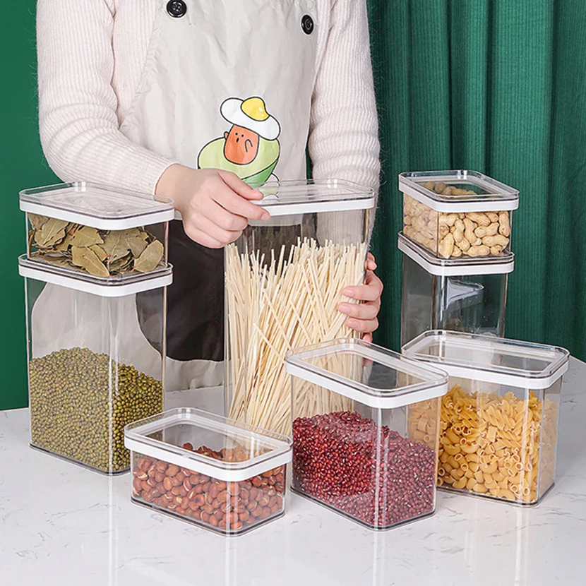 Free Sample Huge Discount Cereal Transparent Eco-friendly Seasoning Red Bean Kitchen Storage Bins Box