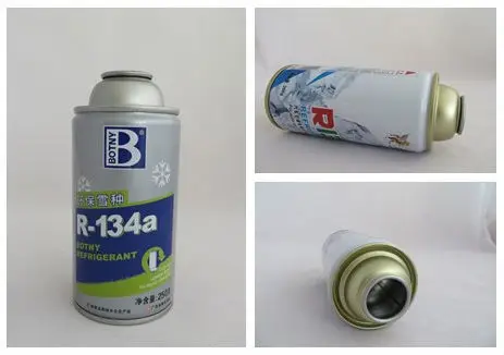 Aerosol spray can Empty aerosol tinplate can for R134A Refrigerant Gas