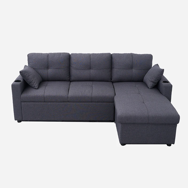Modern L Shaped Corner Sofa Bed Sleeper Fabric Sofa Bed Furniture sofa sleeper