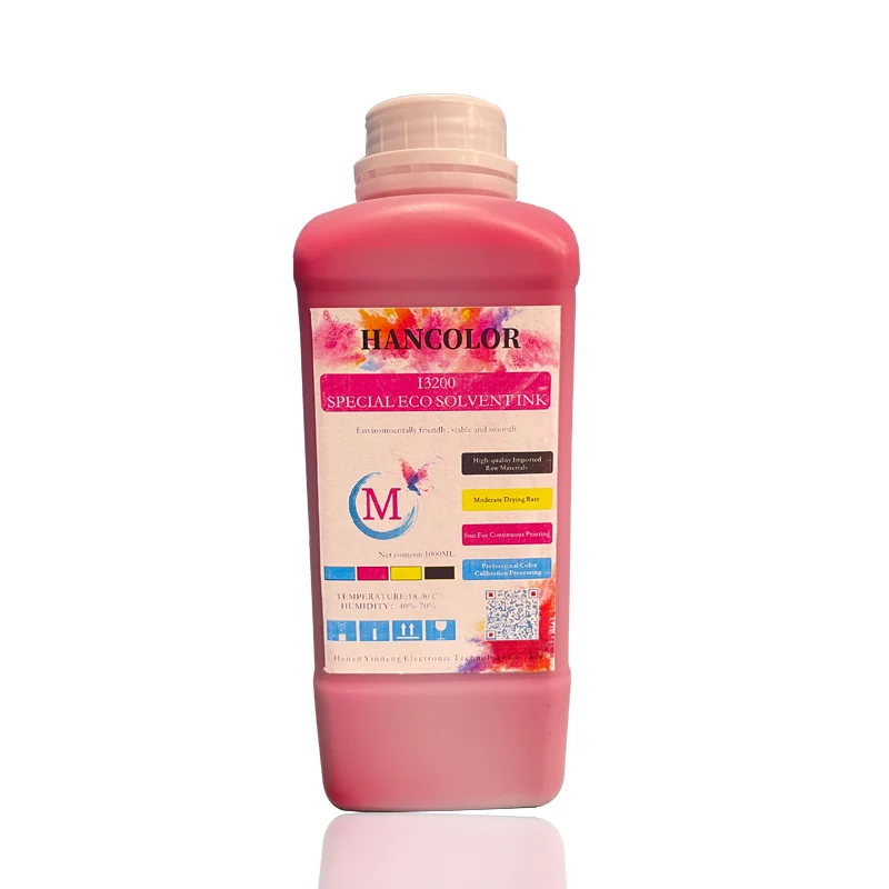 Hancolor Eco Solvent Ink high quality color performance CMYK 4 colors eco solvent printer banner car sticker printing