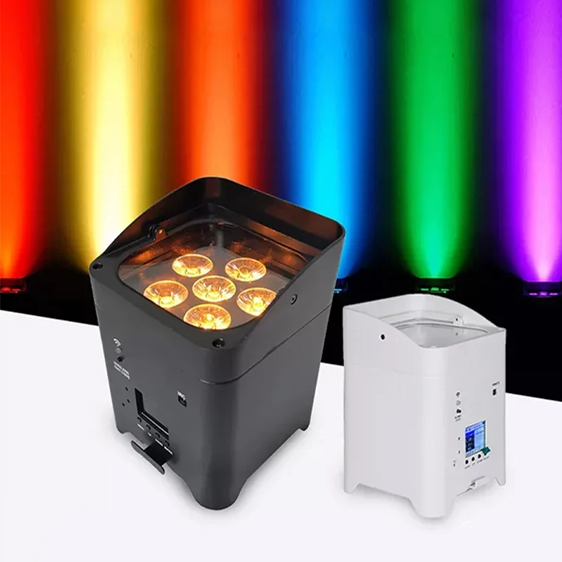 6*18W 6in1 RGBWA UV led battery par lights WiFi IR control  stage lighting dmx wireless battery uplights