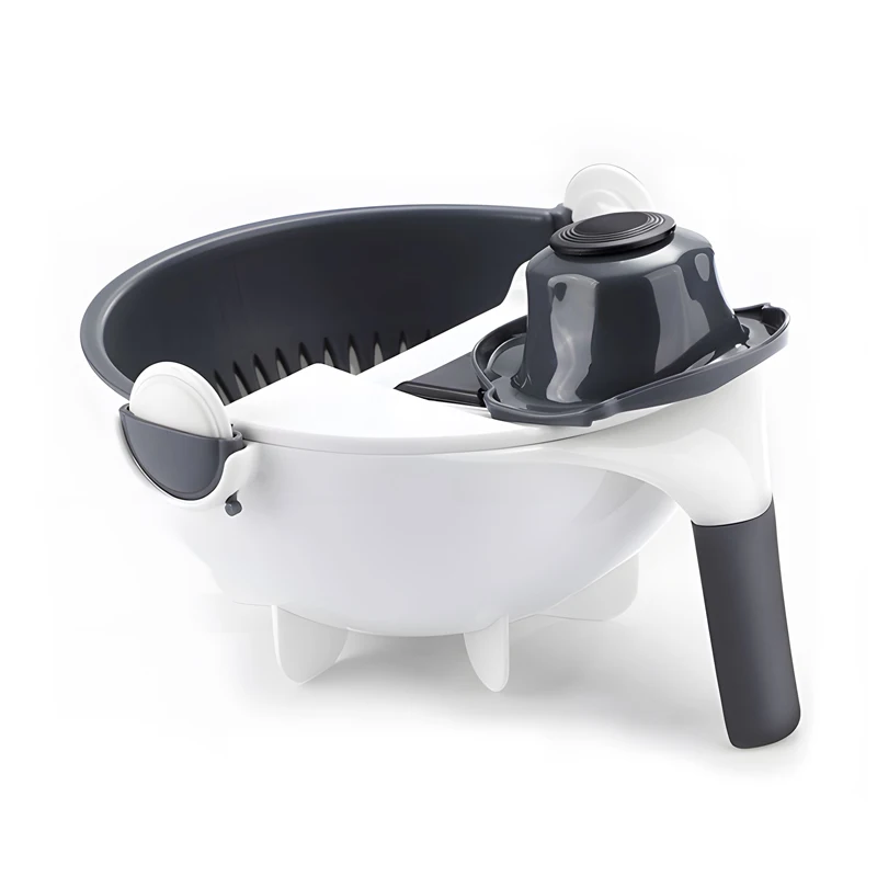 9 in 1 multifunctional kitchen slicer fruit chopper manual vegetable cutter with drain basket