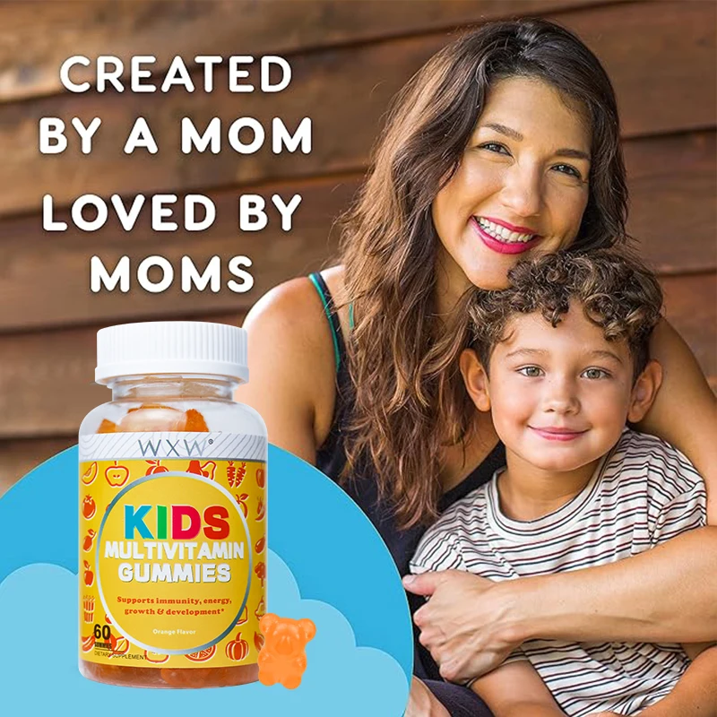 WXW Stock Support Vision Brain And Nerve Health Supplement Kids Vitamin B6 Zinc Kids Multivitamin Gummie