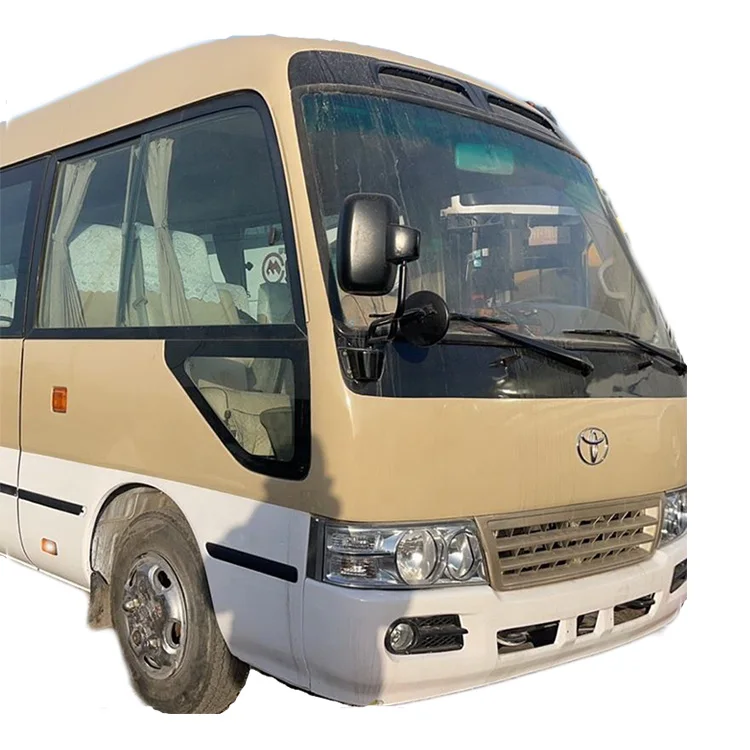 Используемый Toyo ta coaster 30 мест автобус Небольшой пассажирский автобус с кондиционером для рынка Африки