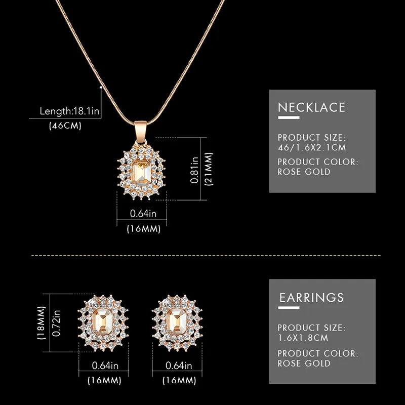 Shengke Rose Gold Watches Women Set Luxury Crystal Earrings Necklace Watches Set SK Ladies Quartz Watch Gifts For Women