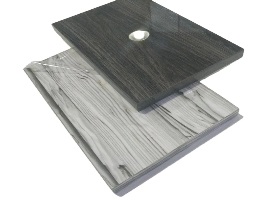 Mdf Board Sheet Faced Pvc Foam High Gloss Acrylic Wood Fiber 1mm 1.5mm Or 2mm Acrylic Sheet For Wall Decorating First-Class E0