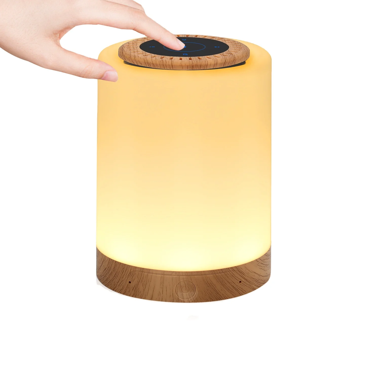 Touch control USB rechargeable LED table lamp rgb night light with bluetooth speaker music