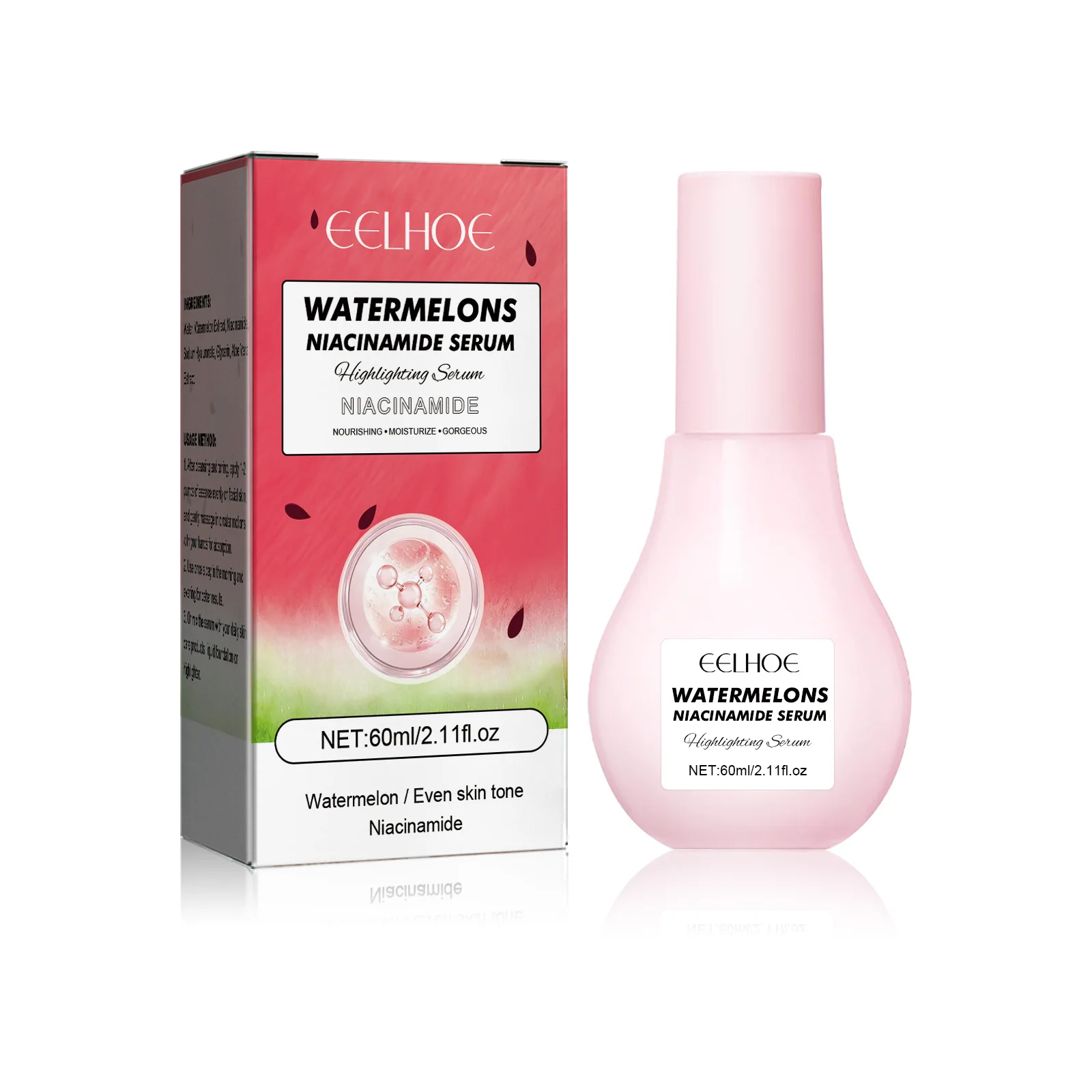 Hot Selling High Quality Skin Facial Care Hydrating Moisturizing Brightening Serum Watermelons Nicotinamide Serum For Face