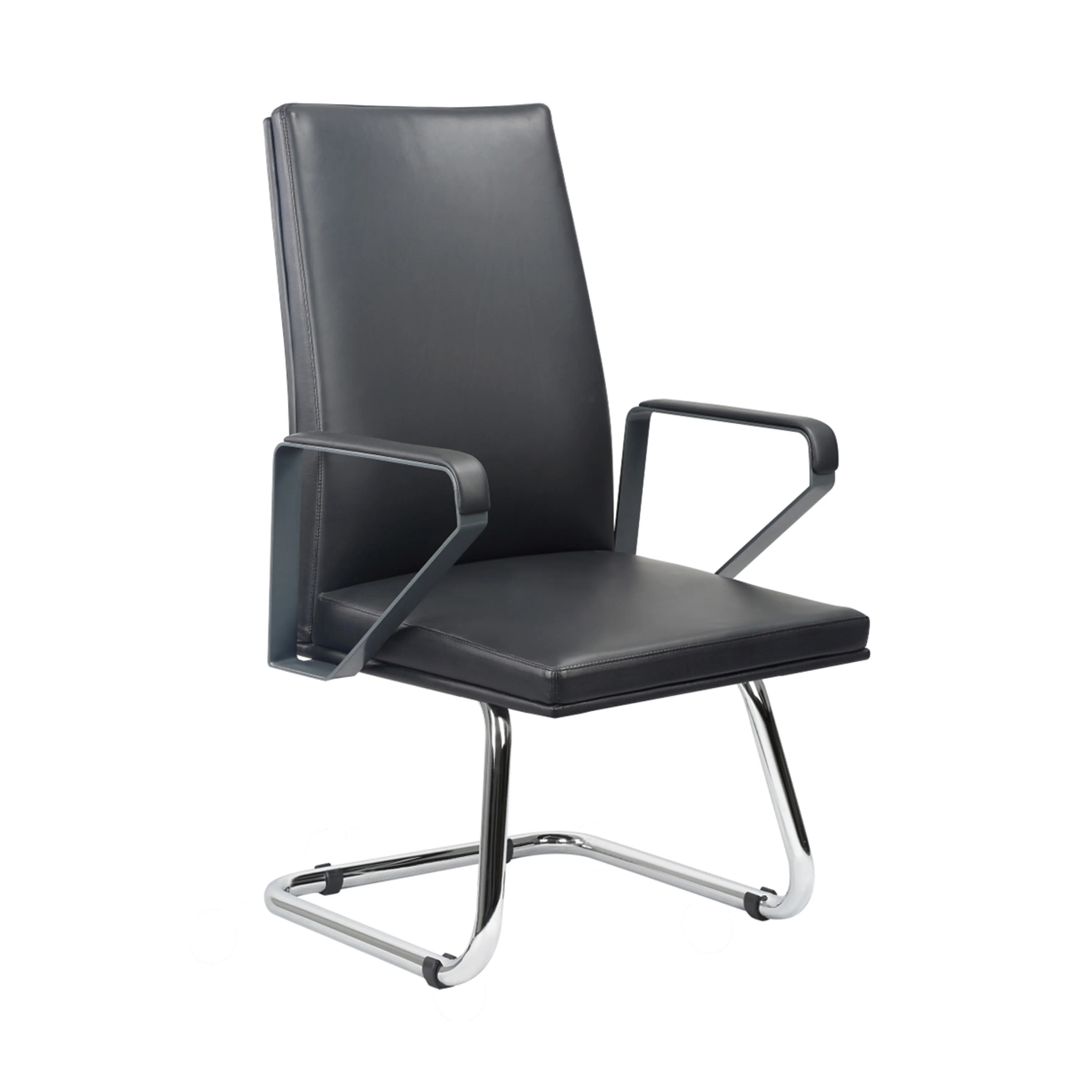 Современный дизайн, кожаный стул для посетителей высокого качества