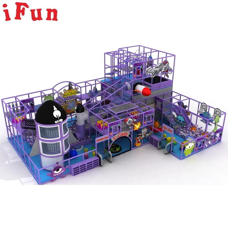 Ifun park Indoor Soft Playground with ball pool and slide strampoline park role play house for sale