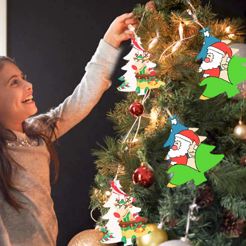 Indoor Home Hanging Tree Decor wooden unfinished sign hanging  christmas bauble blanks