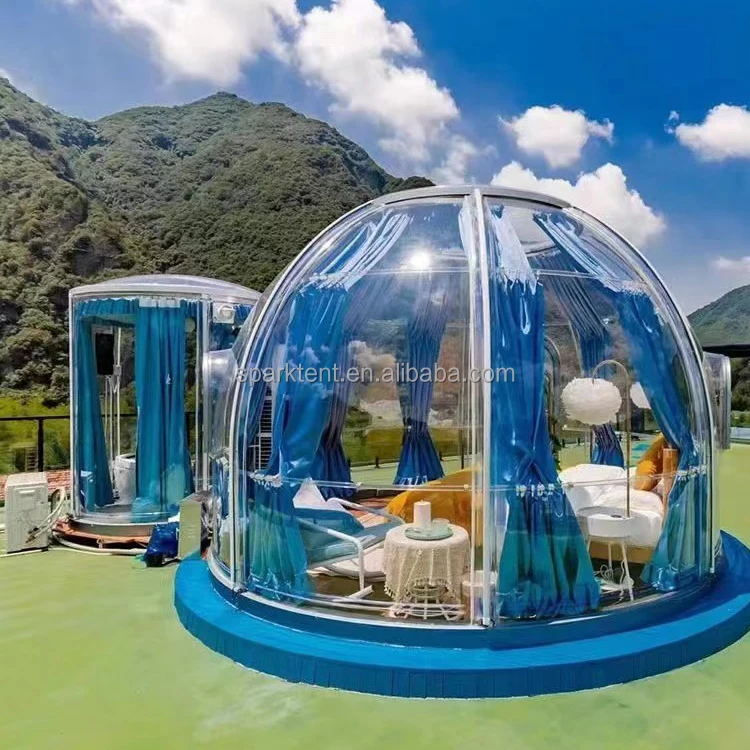 Cheap Price Luxury Dome House Glamping Igloo Clear PC Dome Tent with Lights