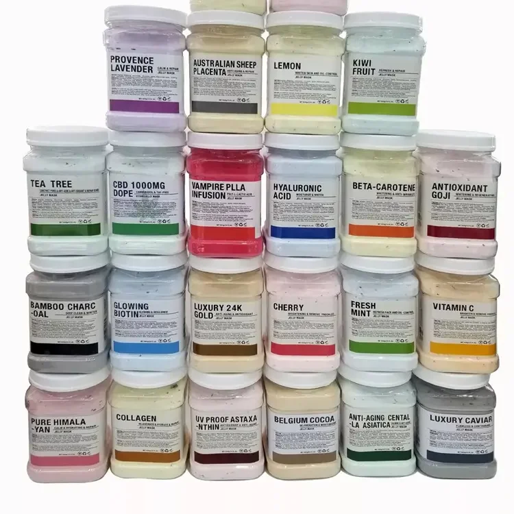 Diy SPA Collagen 24 Flavors Jelly Face Mask Organic Brighten Cleansing Peel off Powder Natural Jelly Facial Mask Powder