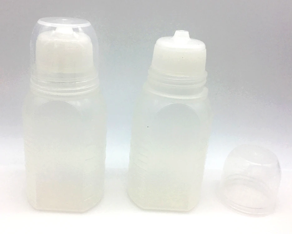 30ml, 60ml and 100ml plastic cough syrup bottle with measuring cup