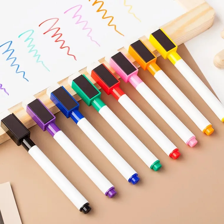 Magnet Whiteboard Marker Pen with Duster Custom Logo for Kids
