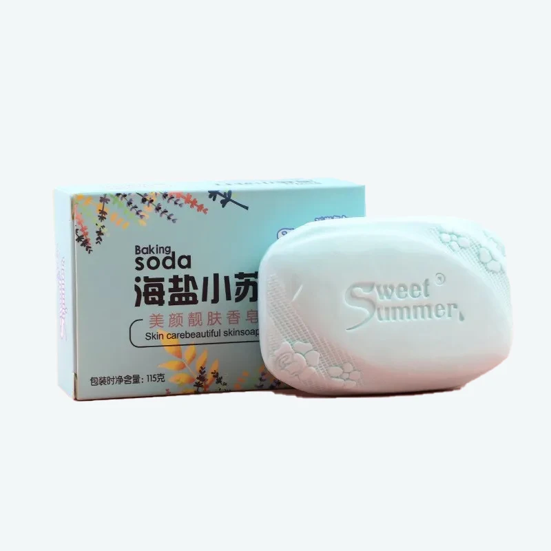 Private brand Baking soda Sea Salt Body Wash Cleansing Moisturizing whitening soap Face wash soap