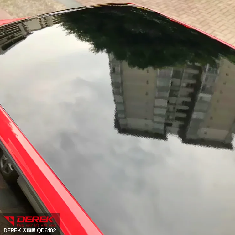 Black Car Sunroof Simulation Vinyl Film Roof Sticker Waterproof