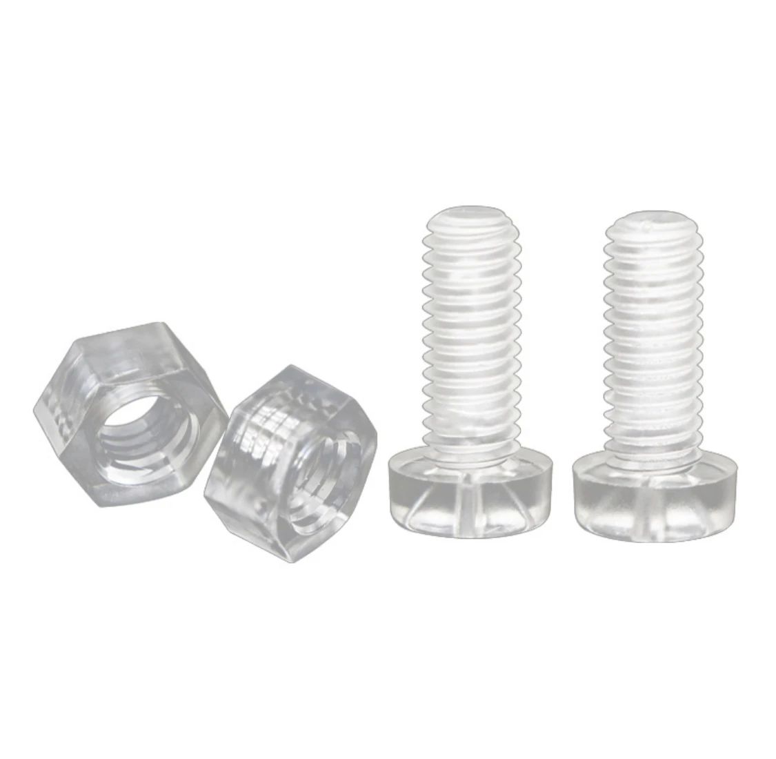 PC Transparent cross round head screws Plastic pan head acrylic screws Insulation screws nut M3 M4 M5