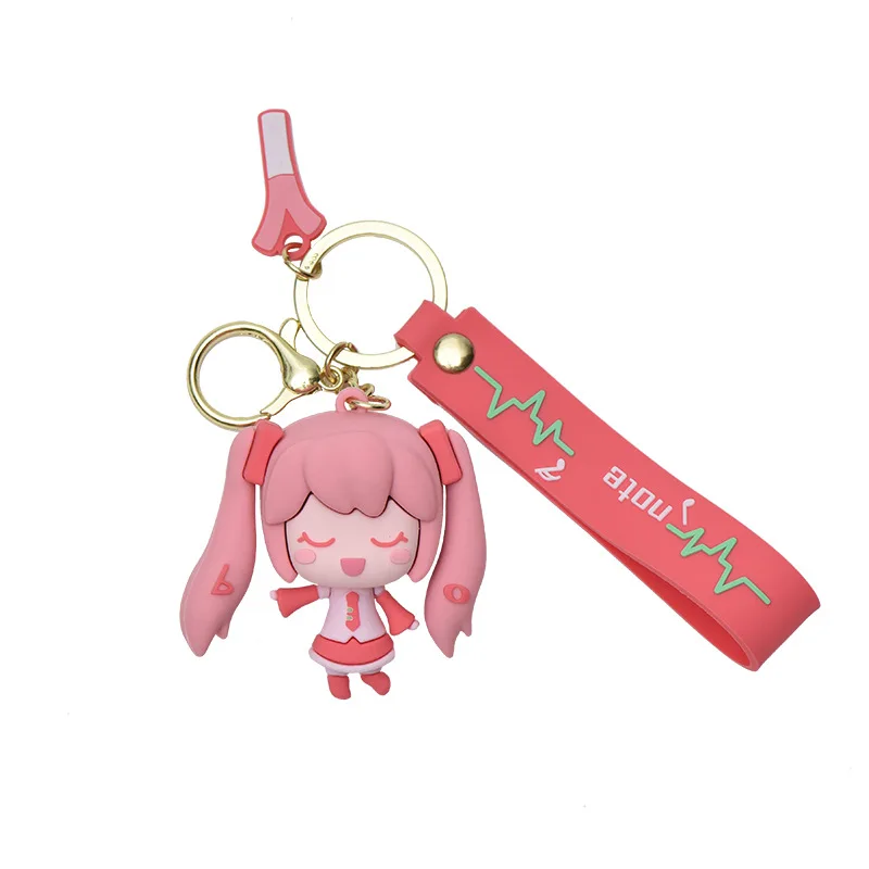 Japan Anime Girl Keychain Figures Cosplay PVC key Chain Ring Car Keyring keychains Accessories Trinket Women Gifts