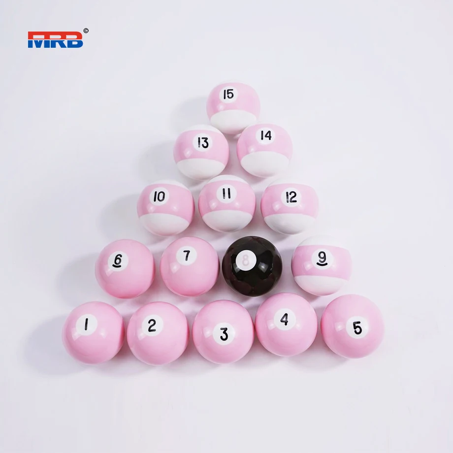 pink Superior quality Pool table 57.2mm Tournament TV Pro red eye white ball Billiard ball set 16x