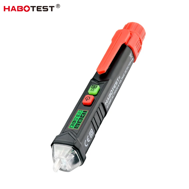 Бесконтактный Тестер Напряжения Habotest HT100P с ЖК-дисплеем и одним способом индикации