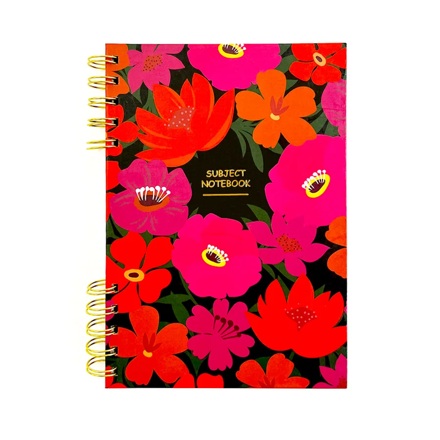 Custom Print Art Paper Hard Cover Dairy Exercise 10-hole Ring Book Spiral Binding Journal Coil A5 Notebooks For Students