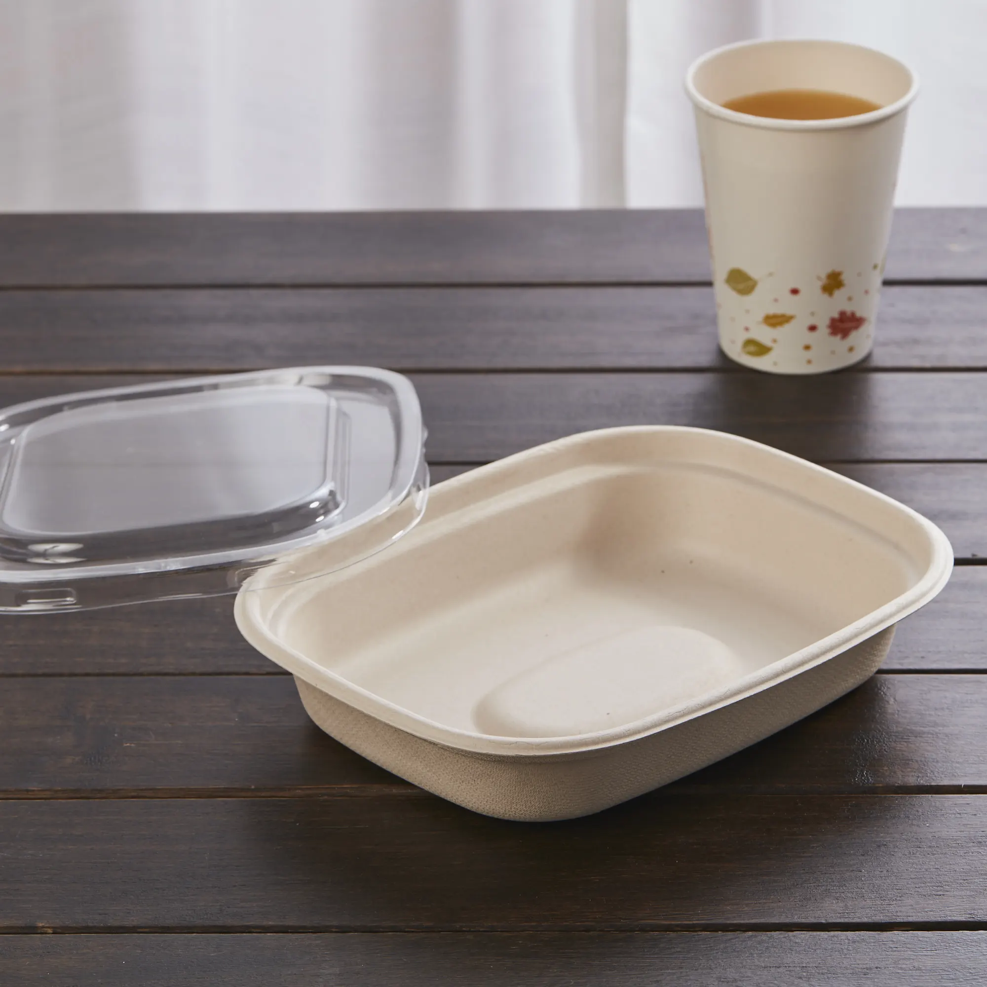 
biodegradable Eco-friendly paper pulp sugarcane bagasse tableware container plates bowls clamshells 