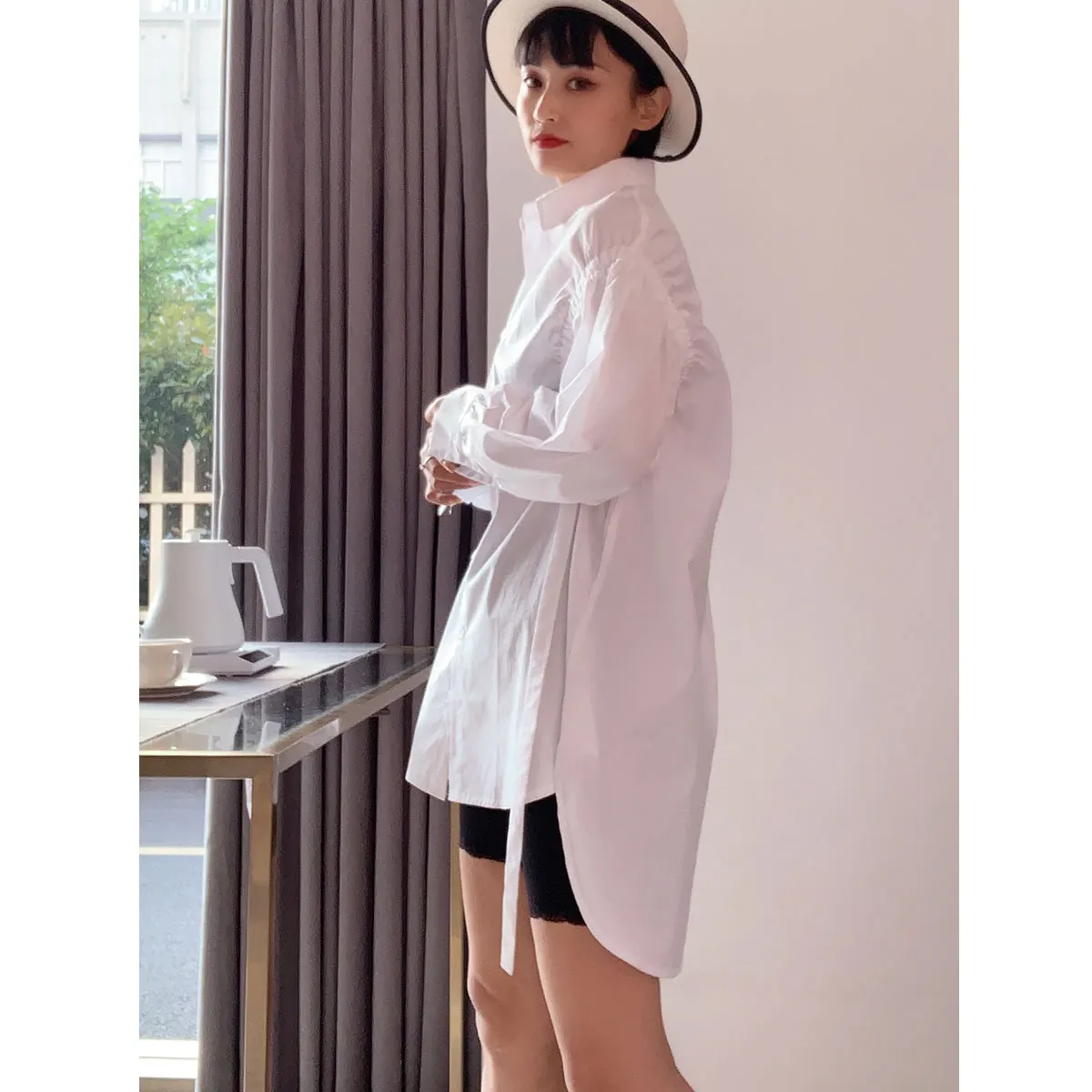 OEM upscale ladies fashion simple style shirt spring and summer blouse elegant ladies blouse